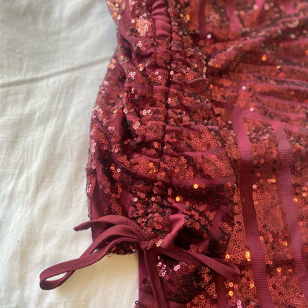 One shoulder ruched mini dress - Picture 8 of 8